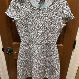 BCBGMaxAzria Black and White Textured Dress